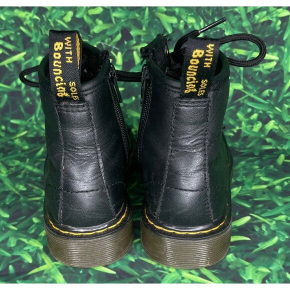Dr. Martens 1460 J Black Leather Side Zip Ankle Combat Boots Toddler Size 12 US - Picture 3 of 8